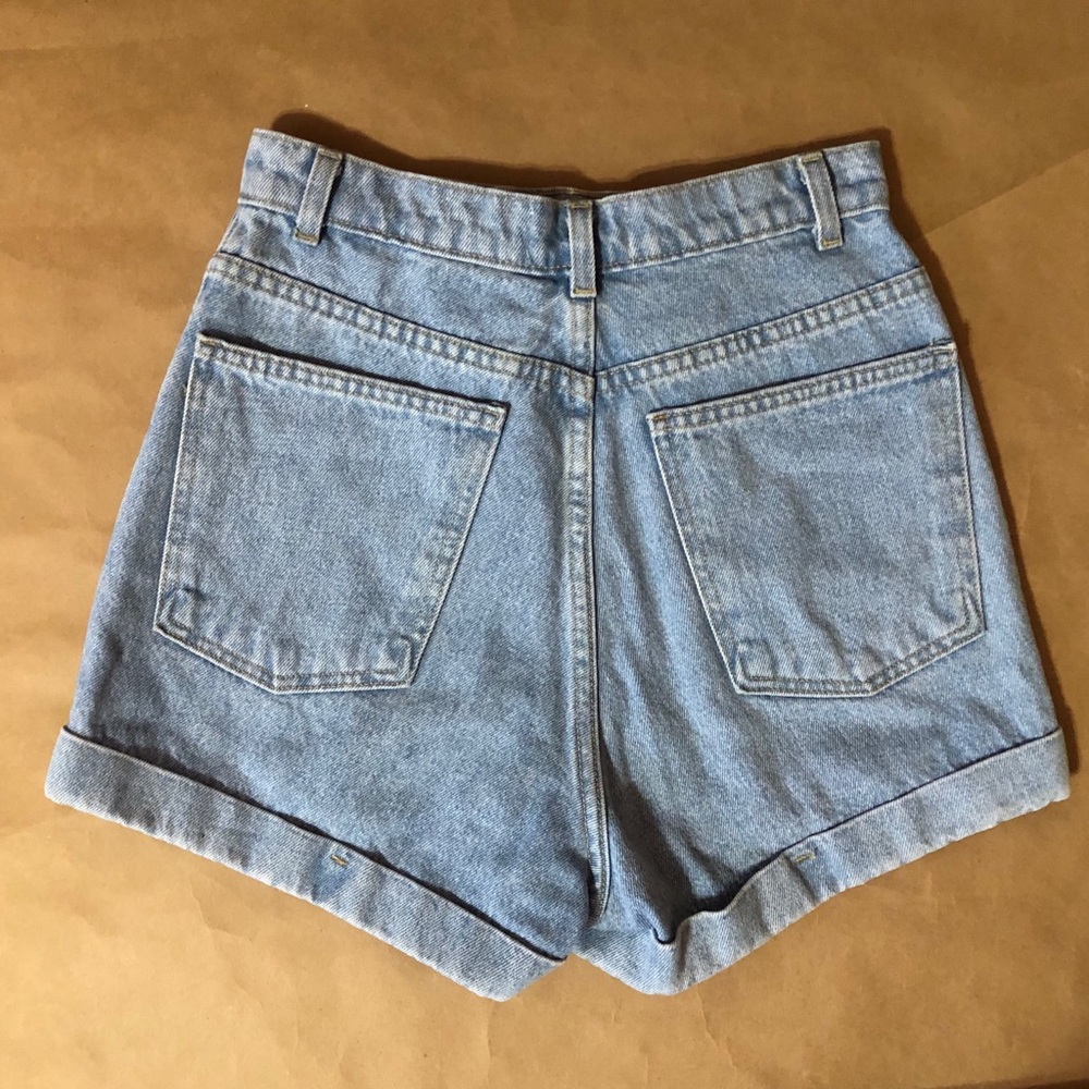 American Apparel | High Waisted Denim Shorts - Picture 6 of 8